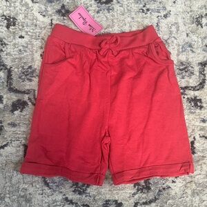 Miss Popular Girls Red Drawstring Shorts Size 7/8 Casual Lounge